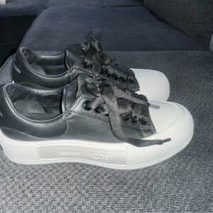 Alexander McQueen Monochrome Lace-Up Sneakers